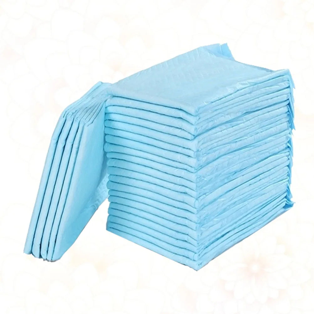 20Pcs Disposable Diaper Pad Baby Nursing Pad Water Absorption Changing Mat Breathable Nappy for Adults Cloth Blue Elderly Baby