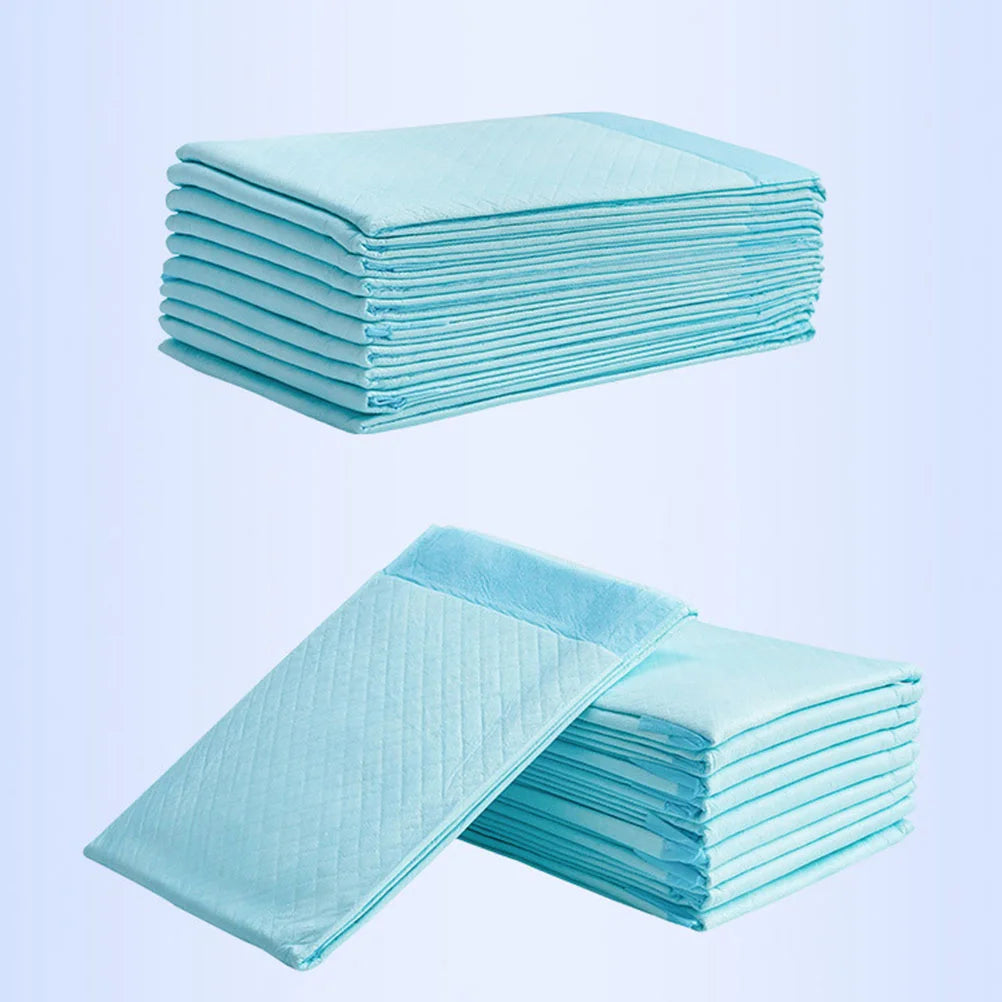 20Pcs Disposable Diaper Pad Baby Nursing Pad Water Absorption Changing Mat Breathable Nappy for Adults Cloth Blue Elderly Baby